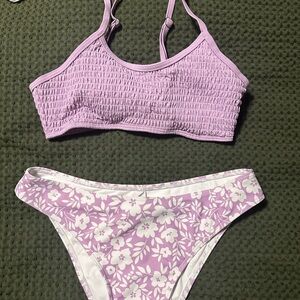 Lilac Floral Bikini Set